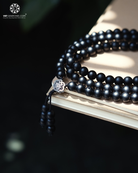Chuỗi 108 Hạt Đá Obsidian 6mm