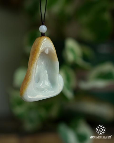 Mặt Dây Chuyền Thiền Sư Cẩm Thạch  - Jadeite
