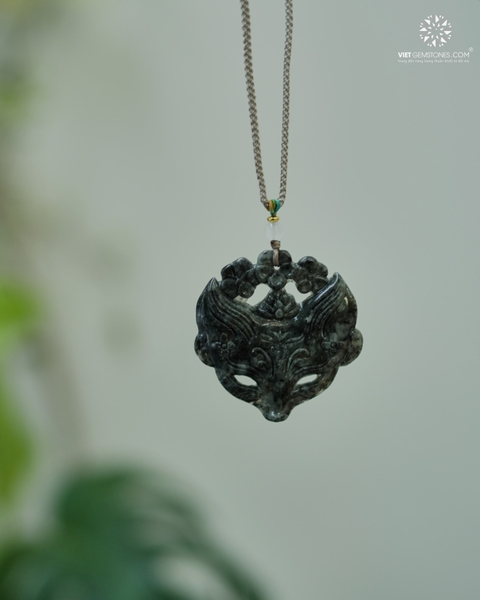 Ngọc Bội Ngọc Hoa Diện Cẩm Thạch Ô Kê Chủng