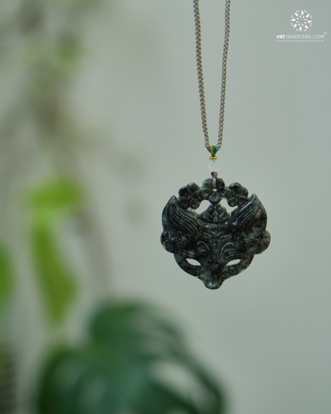Ngọc Bội Ngọc Hoa Diện Cẩm Thạch Ô Kê Chủng
