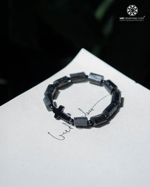 Vòng Chuỗi Mân Côi Black Tourmaline - Thiết Kế Unisex