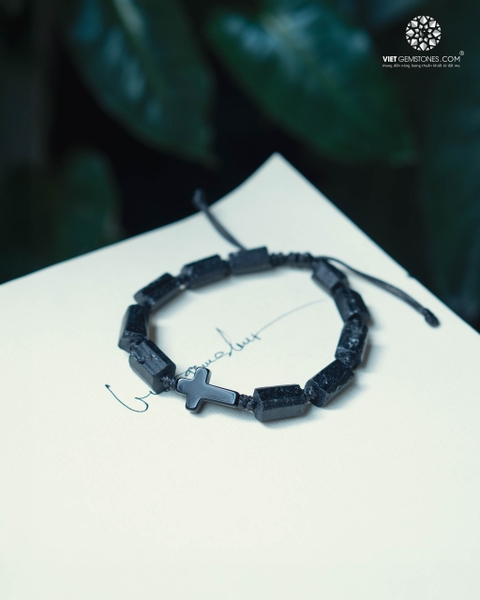 Vòng Chuỗi Mân Côi Black Tourmaline - Phù Hợp Cho Nam