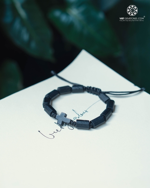 Vòng Chuỗi Mân Côi Black Tourmaline - Thiết Kế Unisex
