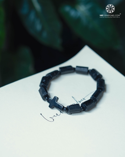 Vòng Chuỗi Mân Côi Black Tourmaline - Phù Hợp Cho Nam