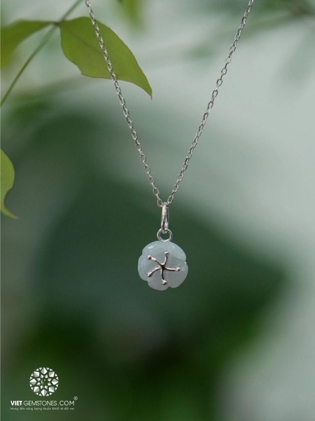 Mặt Dây Chuyền Hoa Mai Cẩm Thạch - Jadeite (chưa kèm dây đeo)