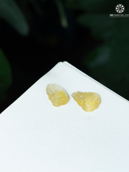 Mặt dây chuyền Cửu Vỹ Hồ Ly Thạch Anh Tóc Vàng