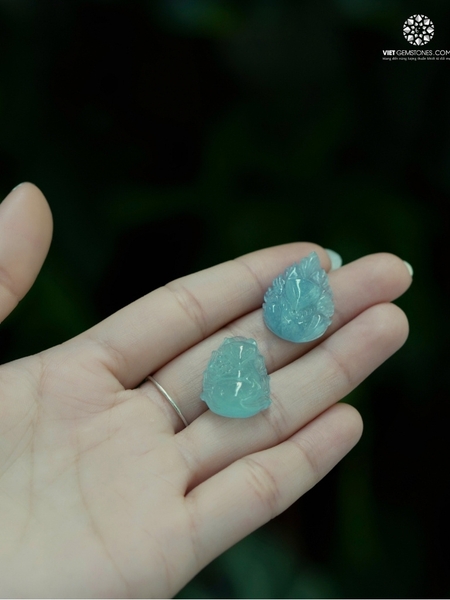 Mặt Dây Chuyền Hồ Ly Hải Lam Ngọc - Aquamarine