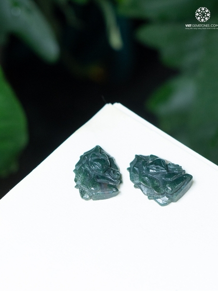 Mặt dây chuyền Hồ Ly Băng Ngọc Thuỷ Tảo