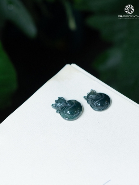 Mặt dây chuyền Hồ Ly Băng Ngọc Thuỷ Tảo