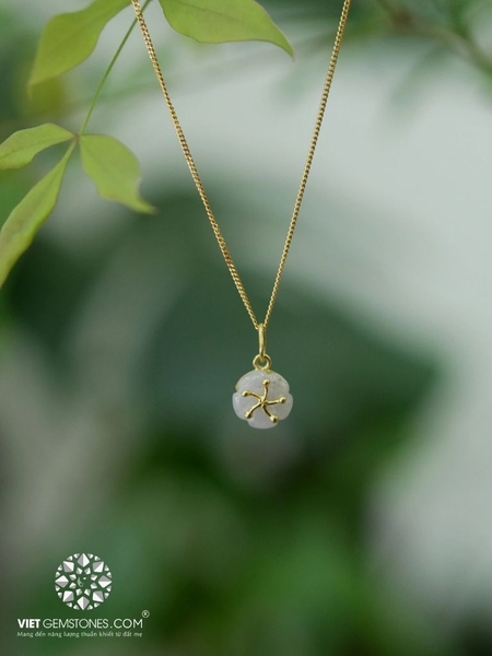 Mặt Dây Chuyền Hoa Mai Cẩm Thạch - Jadeite (chưa kèm dây đeo)