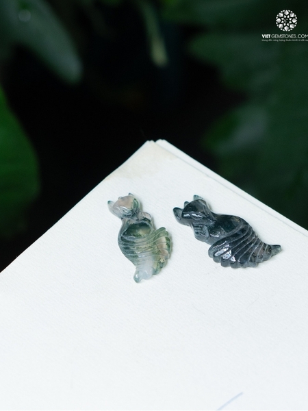 Mặt dây chuyền Hồ Ly Băng Ngọc Thuỷ Tảo