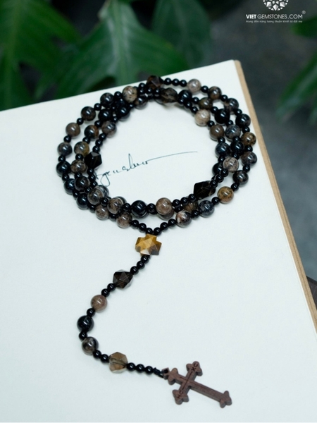 Tràng Hạt Mân Côi 50 Kinh Đá San Hô Hoá Thạch