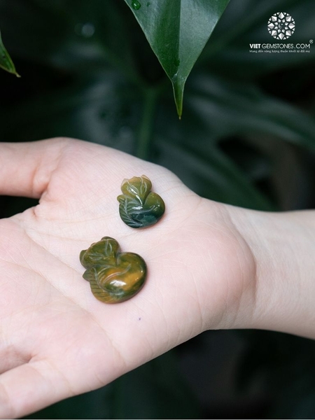 Mặt dây chuyền Hồ Ly Chacedony