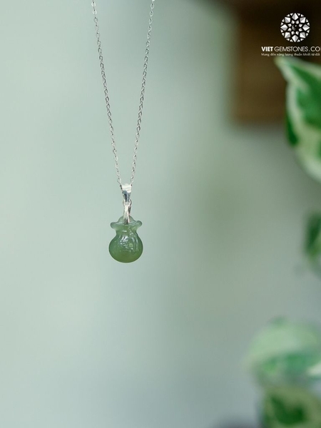 Mặt Dây Chuyền Túi Tiền Ngọc Hòa Điền (chưa kèm dây đeo)