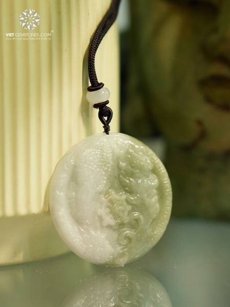Mặt Dây Chuyền Cẩm Thạch - Jadeite Thái Cực Đồ