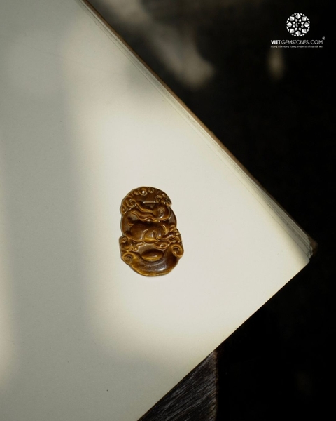 Móc khóa 12 Con Giáp đá Mắt Hổ Vàng - Tuổi Mão