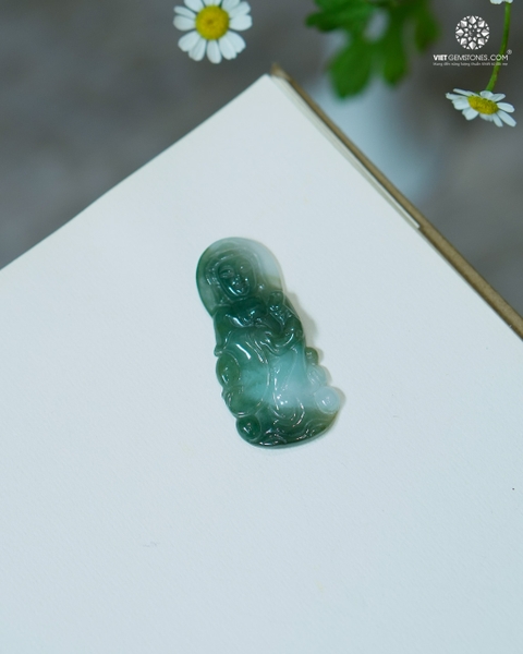 Mặt Dây Chuyền Quan Âm Cẩm Thạch Dầu