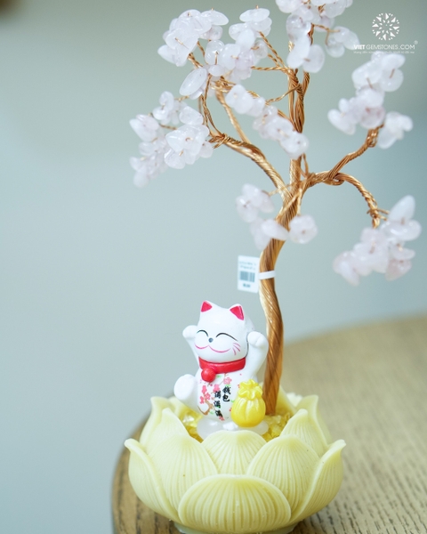 Cây Tài Lộc  -  Đế Khối Tinh Thể Thạch Anh Cỡ Trung