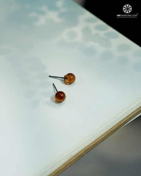 Bông Tai Hổ Phách - Amber
