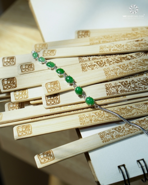 Lắc tay bạc Cẩm Thạch