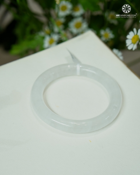 Vòng Nguyên Khối Thạch Anh Trắng - ClearQuartz 9mm