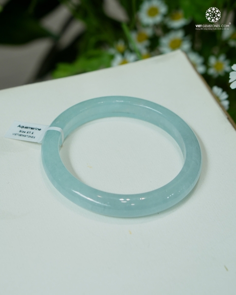 Vòng Nguyên Khối Hải Lam Ngọc - Aquamarine
