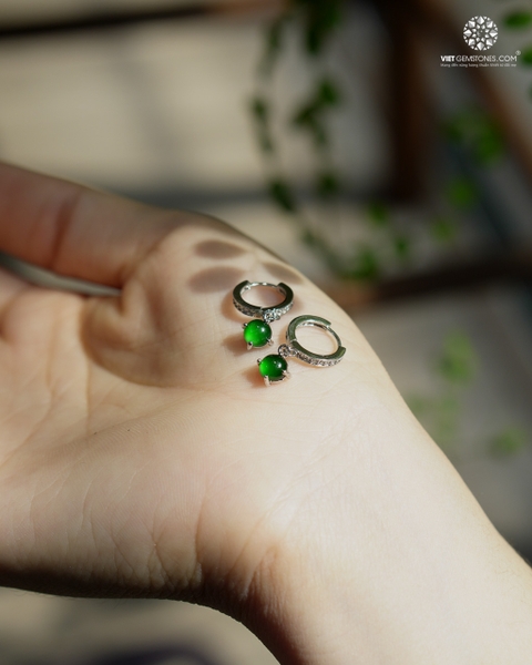 Bông Tai Tòng Teng Phỉ Thuý 02