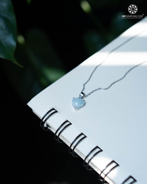 Mặt Dây Chuyền Trái Tim Aquamarine (chưa kèm dây đeo)