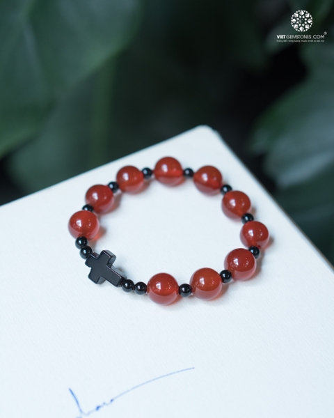 Chuỗi Mân Côi Mã Não Đỏ 10mm