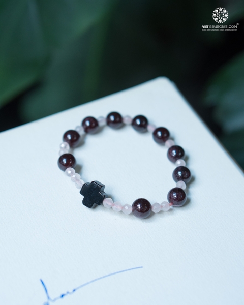 Chuỗi Mân Côi Ngọc Hồng Lựu - Garnet cho bé