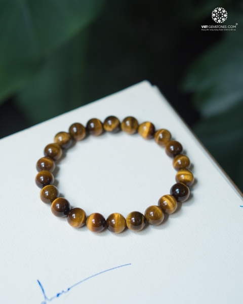 Vòng Tay Đá Mắt Hổ Vàng 8mm