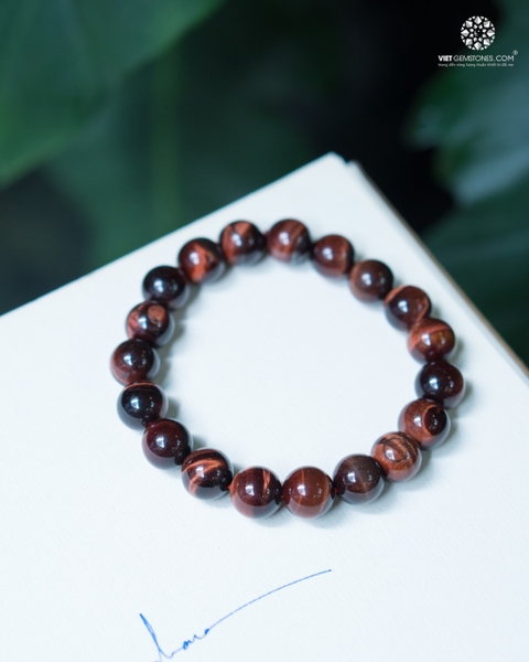 Vòng Tay Đá Mắt Hổ Đỏ 10mm