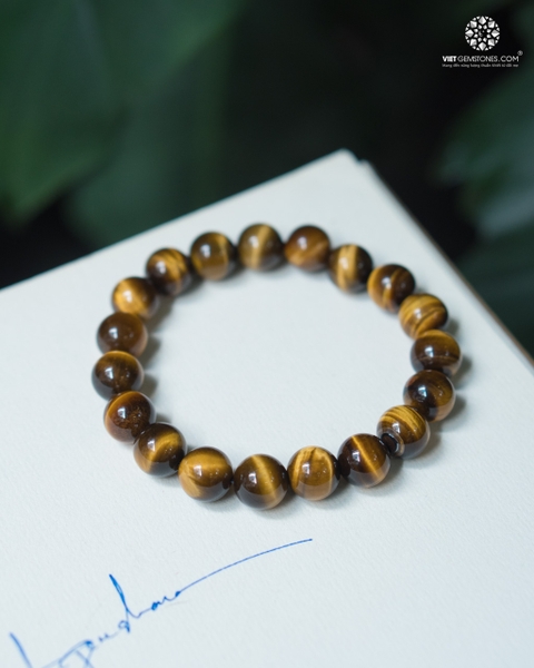 Vòng Tay Đá Mắt Hổ Vàng 10mm