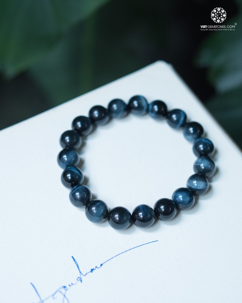 Vòng Tay Đá Mắt Hổ Xanh Dương 10mm
