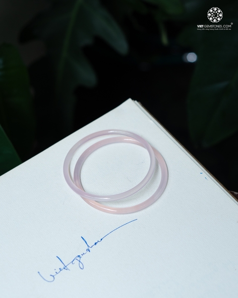 Vòng nguyên khối mã não nhỏ xinh chột 4-5mm