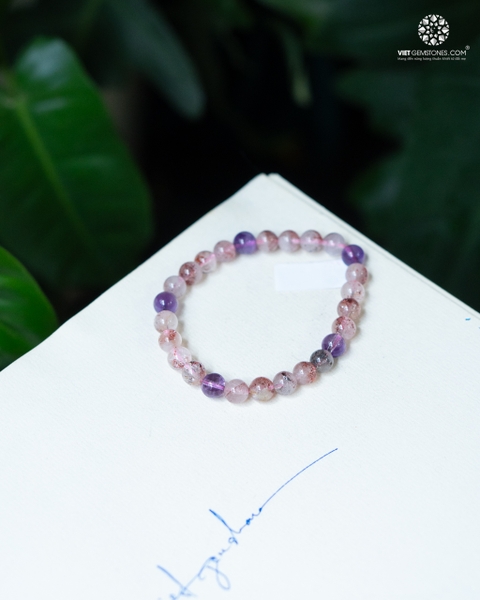 Vòng tay đá Super Seven 07mm chuẩn đẹp