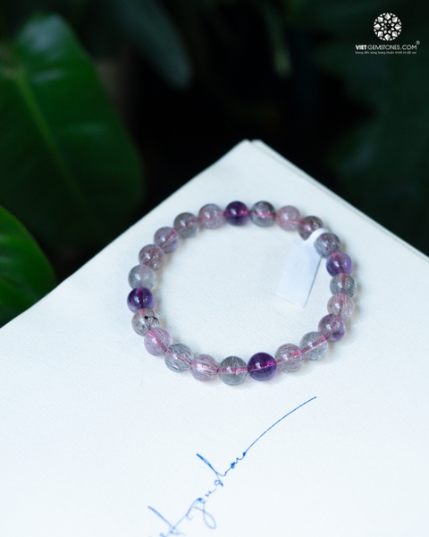 Vòng tay đá Super Seven 8mm chuẩn đẹp