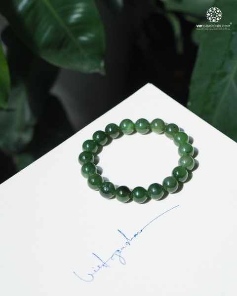 Vòng tay Ngọc Bích - Nephrite 09mm