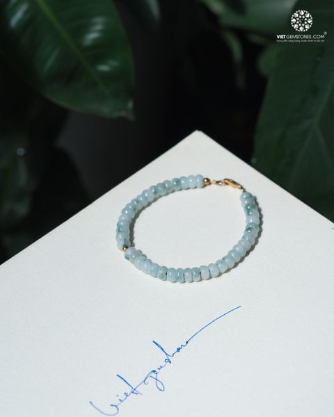 Lắc Tay Cẩm Thạch Hoa Bay Kiểu Bánh Xe 7mm