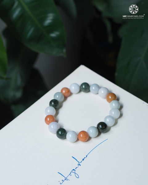 Vòng tay Cẩm Thạch Tứ Quý 10mm
