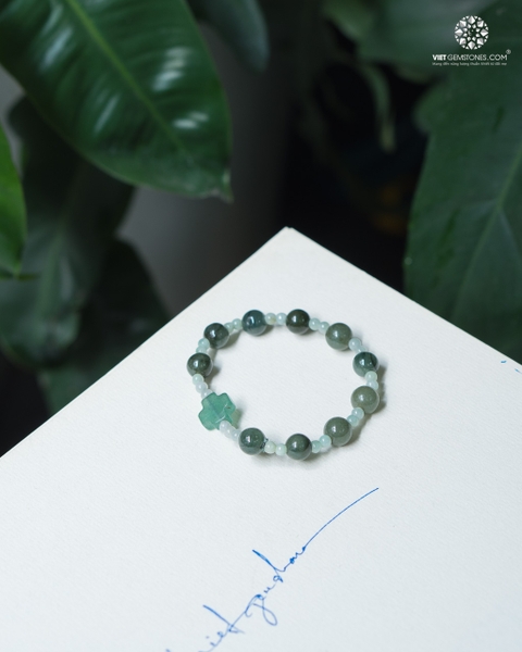 Chuỗi Mân Côi Cẩm Thạch 8mm