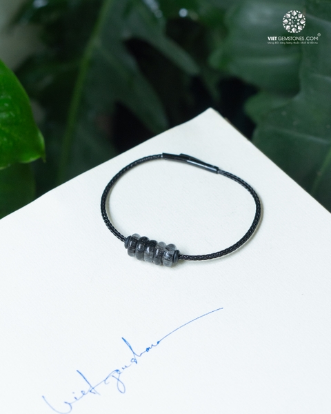Vòng Tay Ngũ Điếu Thạch Anh Tóc Đen