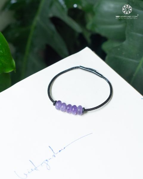 Vòng tay ngũ điếu Thạch Anh Tím Amethyst