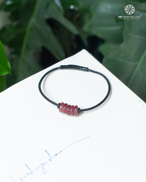 Vòng Tay Ngũ Điếu Thạch Anh Dâu