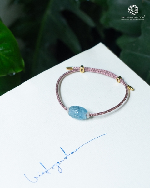 Vòng Tay Lu Thống Hải Lam Ngọc -  Aquamarine