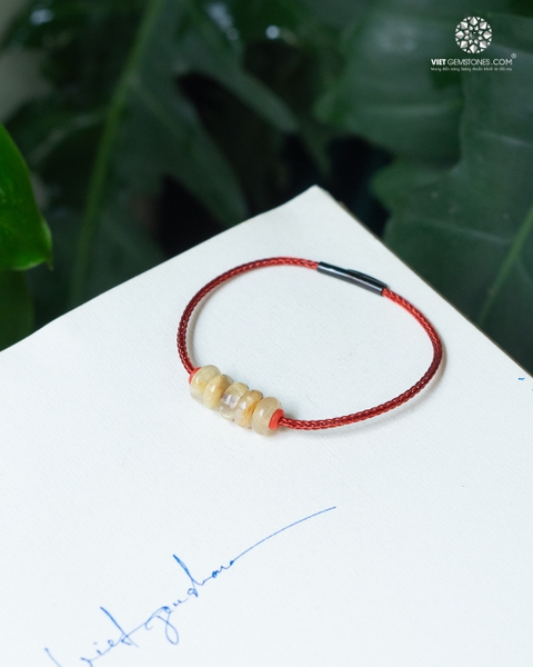 Vòng tay ngũ điếu Thạch Anh Tóc Vàng