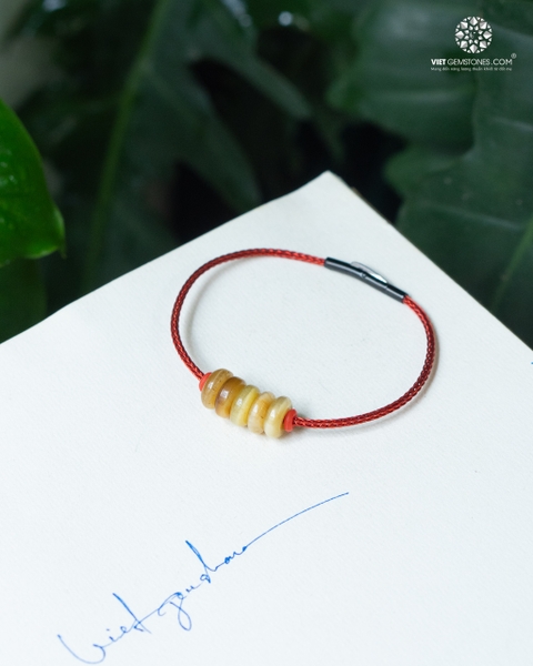 Vòng Tay Ngũ Điếu Mắt Hổ Vàng