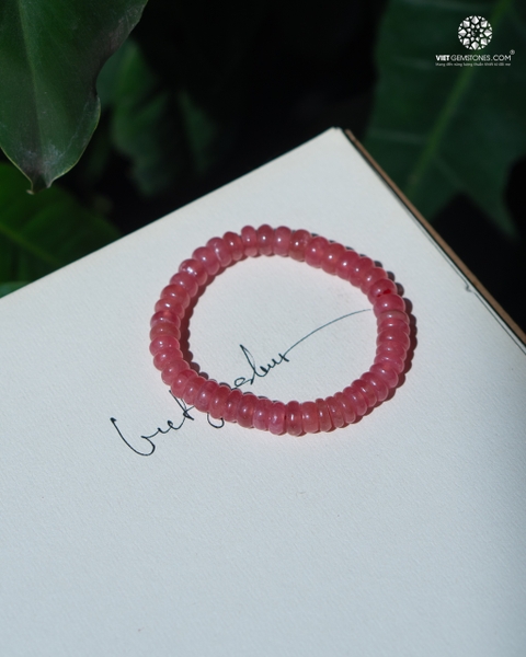 Vòng Tay Đá Đào Hoa Kiểu Bánh Xe