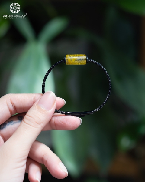 Vòng tay dây cab Lu Thống Thạch Anh Tóc Vàng