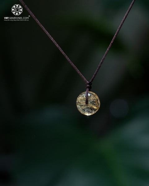 Dây Chuyền Đồng Điếu Thạch Anh Tóc Vàng